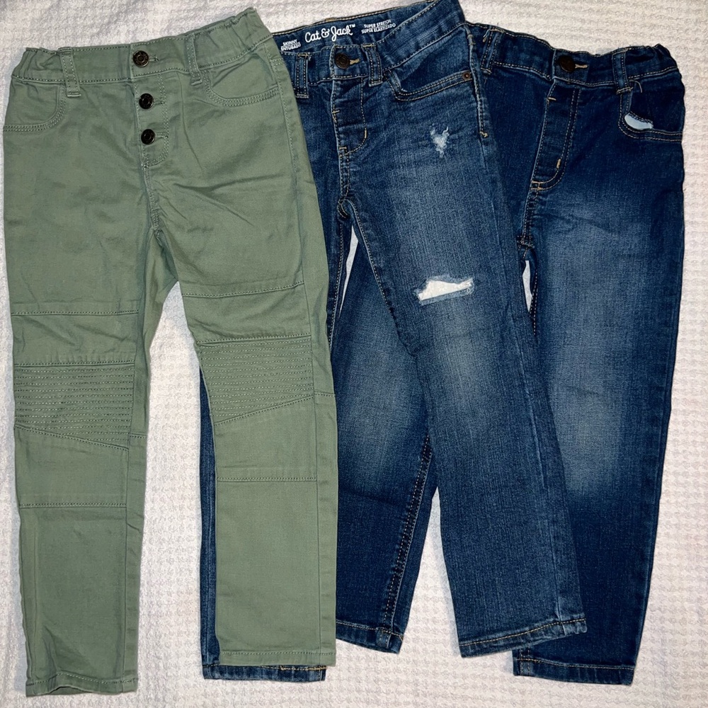 Girls Green and Blue Jeans Lot - Size 5T